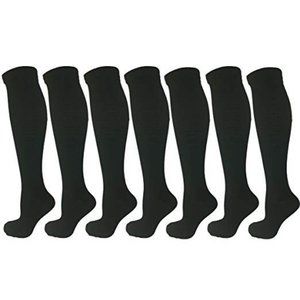 7 Pair Ladies Compression Socks, assorted Colors M